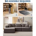 thumbnail image 6 of 108” Modular Sectional Sofa,Cloud Sectional Couch with Deep Seat,Modern Modular L-Shape Sofa Couch,Upholstered Couches for Living Room Bedroom,No Assembly,Left Facing Chaise, 6 of 7