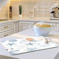 thumbnail image 6 of Kitchen Drying Mat Kitchen Drying Pad 16x18In Drying Dish Mat Dish Drying Mats Kitchen Countertop Multi-Function Drain Drying Mat Beautiful Blue Starfish, 6 of 8