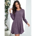 thumbnail image 5 of CRAYNER Womens Sweater Dresses, Long Sleeve Casual Dresses Casual Fall Winter Dress Crew Neck Tunic Dress with Pockets, M, 5 of 9