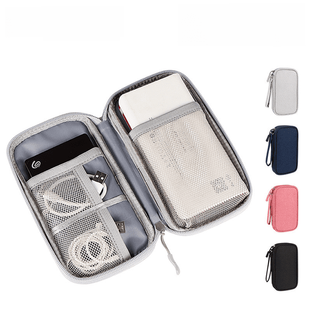 Bolsa de almacenamiento de accesorios digitales para teléfono móvil multifuncional, bolsa para teléfono móvil, bolsa para guardar cables de datos y discos duros móviles con carga de disco U
