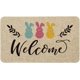 thumbnail image 1 of Felpudo decorativo con forma de conejo de Pascua, para interior y exterior, con diseño de flores y camión, para pasillo, 1 of 6