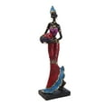 thumbnail image 2 of Fityle - Estatua africana de mujer de pie, escultura de resina negra, figuras para el hogar como se describe, 2 of 9