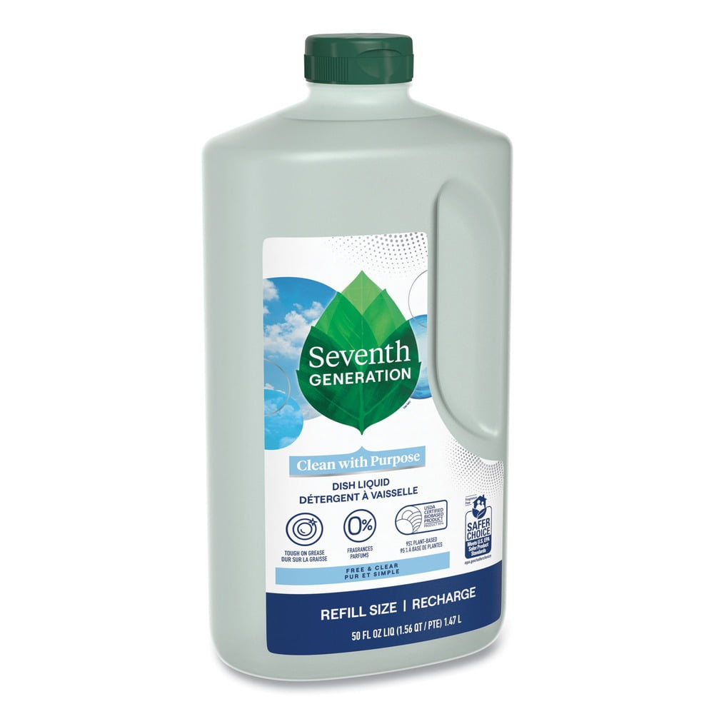 50 oz. Bottle Natural Dishwashing Liquid - Free and Clear (3/Carton)