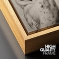 thumbnail image 4 of PixonSign Framed Canvas Print Wall Art Duotone Owl Portraits Vintage Antique Farmhouse Decor Nature Animals Modern Art Realism Cozy Decorative Colorful Multicolor - 16"x24" Natural, 4 of 5