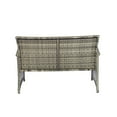 thumbnail image 5 of Morada 4-Piece Woven Rattan Wicker Sofa Set, Navy, 5 of 19