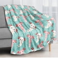 thumbnail image 2 of Axolotls Blanket Axolotl Gifts Soft Flannel Lightweight Axolotl Throw Blanket for Kids Girls Boys All Season Cartoon Salamander Blankets for Sofa Couch Bed Decorative Axolotls Green Blanket(60"x80"), 2 of 7