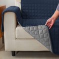 thumbnail image 2 of 2024 Pet Products Furniture Cover  Reversible Protector for Dogs & Cats  Chair  Navy/Gray, 2 of 5