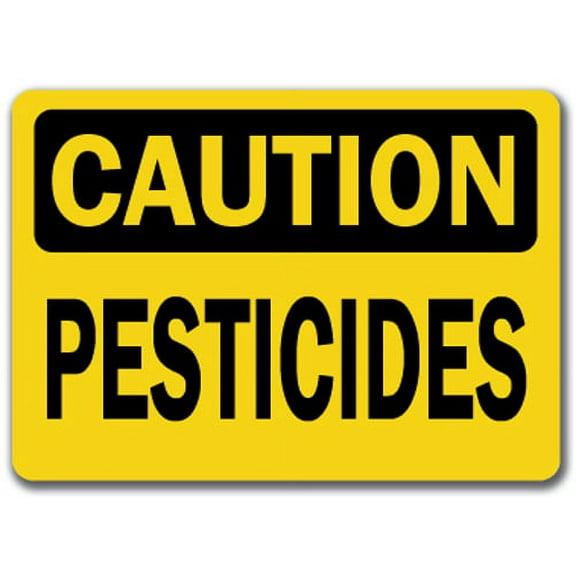 Caution Sign - Pesticides - 10" x 14" OSHA Safety Sign