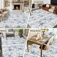 thumbnail image 5 of Navy Blue Coastal Area Rugs 6'x9', Washable Small Throw Rugs for Kitchen Dining room, Starfish Nautical Ocean Sea Wooden Indoor Outdoor Rug Non-Slip Low Pile Carpet Runner Reversible Floor Mats, 5 of 8