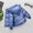 Blue, variant on Godderr 9M-7Y Girls Boys Non-washable Down Coats Thicked Winter Jackets Solid Color Hooded Outwears with Buttons for Toddler Kids Baby