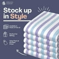 thumbnail image 4 of HEIRLOOM COMFORT Blue Fiesta Stripes Reusable Cloth Napkins, 12 Pack, 18x18 Inch, Multicolor Cotton Fabric, Hotel Quality & Soft Table Napkins for Dinner, Holiday Parties, Outdoor Dining, Washable, 4 of 7