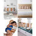 thumbnail image 6 of Burnt Orange Grey Stripe Pillow Covers King Size, Farmhouse Minimalist Striped Soft Bed Throw Pillowcases Breathable Cooling Long Lumbar Body Pillow Sham Cover for Bed Sofa 20''x40'', 6 of 7