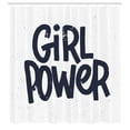 thumbnail image 3 of Ambesonne Feminist Shower Curtain, Girl Power Inscription, 69"Wx75"L, White Dark Blue, 3 of 5