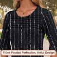 thumbnail image 3 of Camiseta Blingfit con mangas 3/4 para mujer, talla grande XXL, 3 of 5