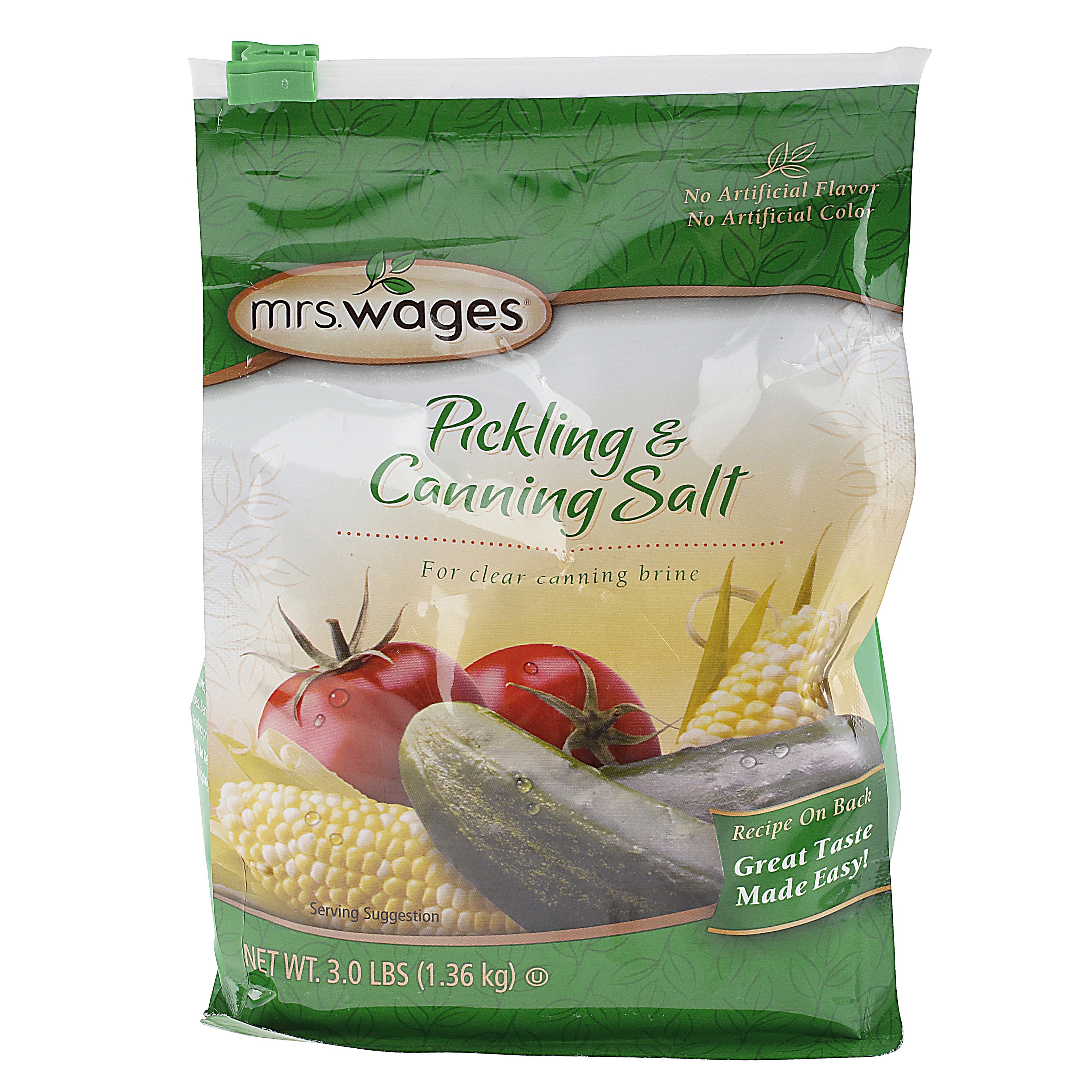 Mrs. Wages Pickling and Canning Salt, 3lbs