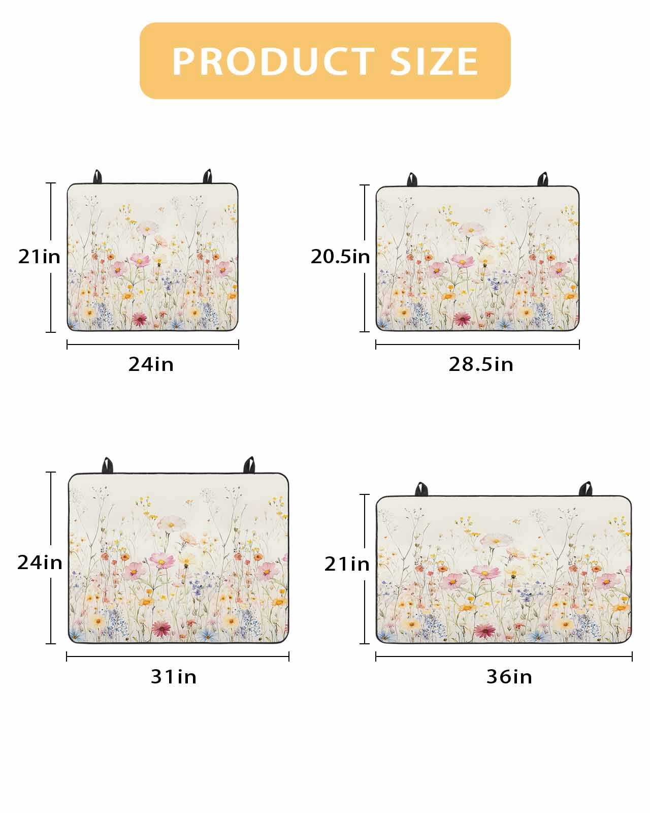 nqOlkjepod Large Induction Cooktop Protector Mat 36"x21", Beige Floral Spring Stove Top Covers for Electric Stove, Vintage Farmhouse Botanical Stove Burner Cover Mats, Glass Top Stove Cover