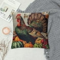 thumbnail image 2 of Creowell Happy Thanksgiving Home Decorative Throw Pillow Case Thanksgiving Turkey&nbsp;Print Cushion Cover Home Sofa Bedding Decor (Turkey), 2 of 5