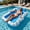 blue, variant on Large Inflatable Pool Floating Bed with Headrest, Thickened PVC Water Sofa Lounger, Summer Beach Party Pool Float, Blow Up Pool Accessories