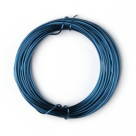 Cousin DIY Coated Copper Wire, Blue Finish, 20ga, 24 ft Roll