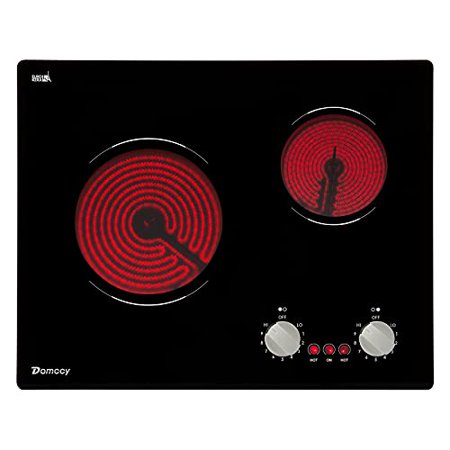 2 Burner Electric Cooktop, Built-in 21 Inch 3700W Double Electric Stove ...
