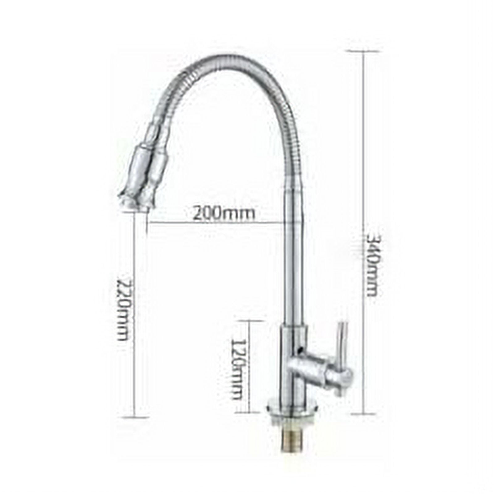 Apuakthei Outdoor Kitchen Faucet 360° Rotating Single Handle Cold Water Faucet