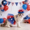 thumbnail image 5 of Independence Day Pet Hat And Skirt Set, Red White Blue Outfit For Cats Dogs Holiday Party Gathering, Adjustable Breathable 2 Piece Pet Apparel For Patriotic Celebration Photo Shoot, 5 of 6