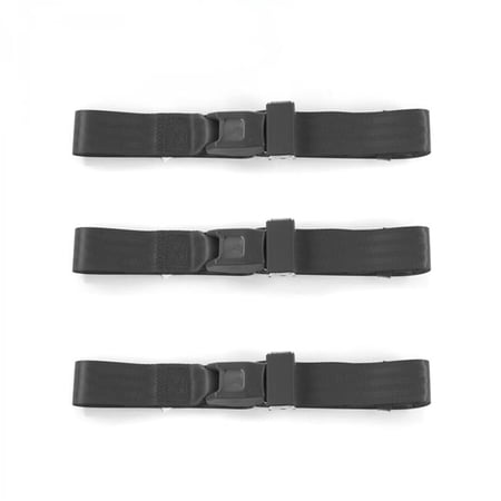 SafeTboy Standard 2 Point Charcoal Lap Bench Seat Belt Kit for 1935-1940 Ford - 3 Belts