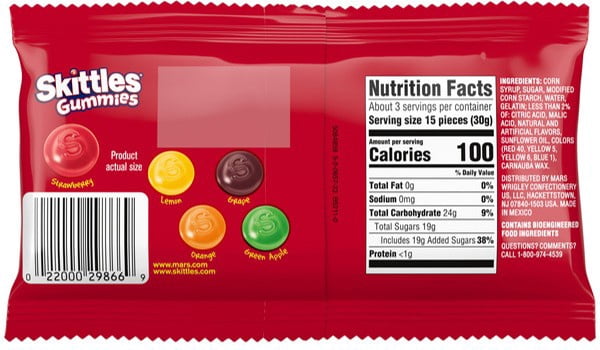 SKITTLES GUMMIES ORIGINAL SHARE SIZE 3 OUNCES PER BAG