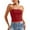 Red, variant on Uinagy Women's Solid Color Tube Top Sleeveless Vest Top