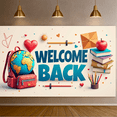 thumbnail image 3 of LUUFILx Welcome Back School Banner Decoration Backdrop Classroom Party Supplies Photography Props Decoration Background Bulletin Board Classroom Decor, 3 of 7