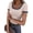 Beige, variant on Women Short Sleeve Tops Square Neck Ribbed Knit Color Block T Shirts Fitted Casual Summer 2026 Trendy Basic Tees White Medium