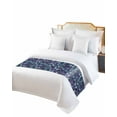 thumbnail image 2 of Xipuska Purple White Floral Bed Runners for Cal King Size Bed, Decorative Bed Throws for Foot of Bed, Spring Summer Pastoral Botanical Bed Runner Sofa Throw Bedding Scarf Slipcover for Bedroom, 2 of 6