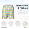 thumbnail image 5 of Balery Rainbow Rabbit Mens Swim Trunks Swim Shorts for Men Quick Dry Inseam Beach Shorts with Compression Liner Pocket-3X-Large, 5 of 9