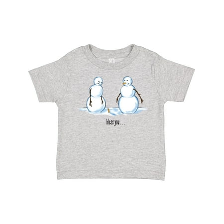 

Inktastic Bless You Sneezing Snowman Boys or Girls Toddler T-Shirt