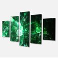 thumbnail image 2 of Green Spherical Water Droplets - Floral Canvas Art Print, 2 of 3