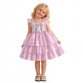 thumbnail image 1 of Robe de Pâques Bébé Fille Robe Brodée Lapin Sans Manches Robes Petite Fille 3-4 Ans, 1 of 6