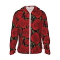 thumbnail image 1 of Balery Rose Flowers Sudadera ligera de manga larga con capucha y protección solar UPF 50+ para hombre y mujer, ideal para pesca y running-X-Large, 1 of 7