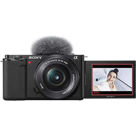 Sony Alpha ZV-E10 - APS-C Interchangeable Lens Mirrorless Vlog Camera Kit - Black Sony ILCZV-E10L/B