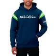 thumbnail image 4 of Men's Darius Rucker Collection by Fanatics College Navy Seattle Seahawks Football Washed Pullover Hoodie, 4 of 4