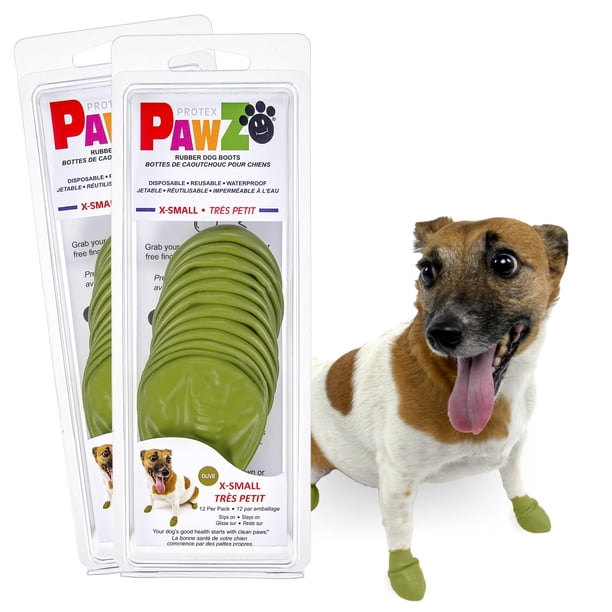 Botas para perros Protex PawZ de goma para todo tipo de clima, impermeables, X-Small