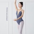 thumbnail image 1 of Ropa de baile Ropa ajustada para adultos Ropa de ballet de prueba de arte Ropa de práctica de profesora de baile femenina de una pieza sin espalda, 1 of 6