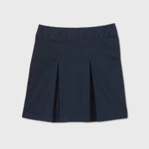 Girls' Stretch Uniform Pleated Twill Skorts - Cat Jack Navy, Size 16