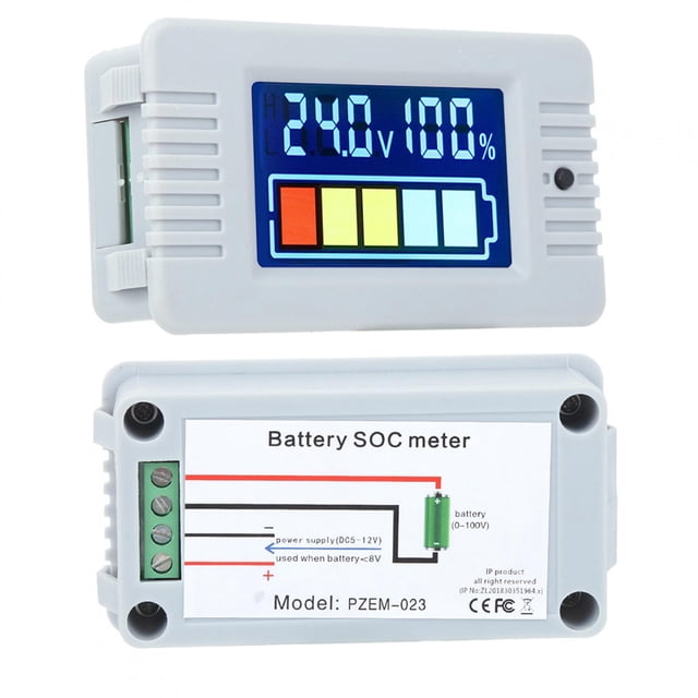 Probador de pantalla digital Alta precisión 0~100V Medidor de capacidad de batería ajustable Sin interferencias Sistemas de energía del inversor para sistemas de prueba de ANGGREK Otros