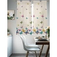 thumbnail image 4 of Vintage Colorful Butterfly Sheer Curtains 63 Inch Length 2 Panels Set Window Treatments, Watercolor Butterflies Rustic Rod Pocket Semi Curtains for Living Room/Bedroom/Kitchen Décor, 104"W x 63"L, 4 of 7