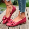 thumbnail image 5 of Hurxie Pointed Toe Ballet Flats for Women Slip On Comfortable Flats with Bow Dressy Casual Work Shoes Wine 6, 5 of 8