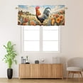 thumbnail image 2 of Farmhouse Rooster Valance Curtain for Kitchen Rustic Wooden Barn Country Sunflowers Window Valance for Living Room Bedroom, Kitchen Valance Rod Pocket Window Curtain 54 by 18 in, 1 Panel, 2 of 6