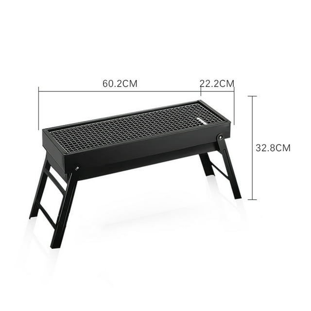 Gril de Barbecue Portable, Gril de Barbecue Portable Gril au Charbon de Bois de Barbecue Multifonction Gril BBQ Intégration Transparente