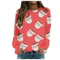 thumbnail image 1 of Sweat à Capuche Manches Longues Col Rond Imprimé Flocon de Neige Mode Automne et Hiver pour Femmes, 1 of 4