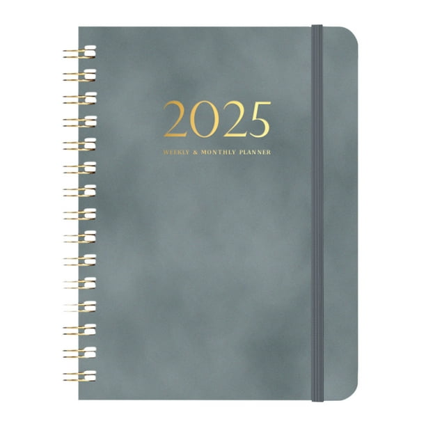 pstuiky Agenda semanal Coil Planner 2025, tamaño A5, con encuadernación en espiral.