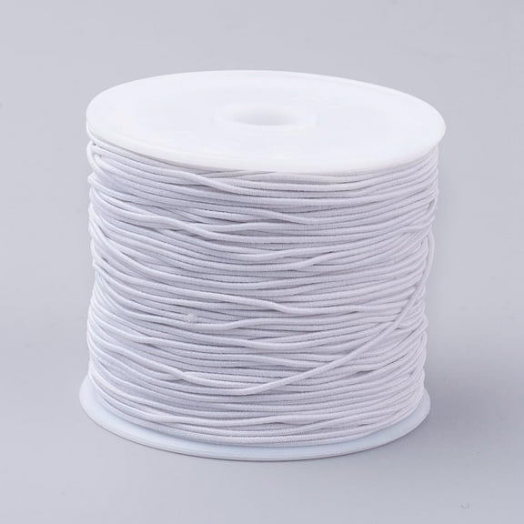 1 Roll 37.18~40.46 Yards(34~37m) 0.6mm Elastic Cords Bead Thread Elastic Cords Stringing Materials for DIY Bracelets Necklace Beading Jewelry Making and Crafts